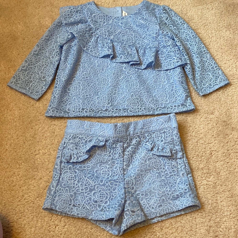 NWOT Janie & Jack Lace Blouse and Lace Shorts